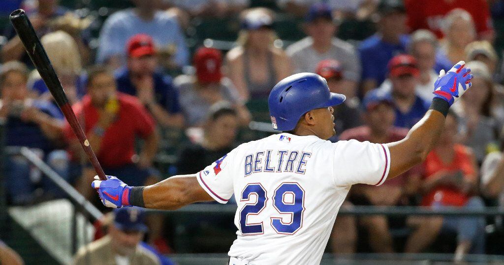 Texas Rangers third baseman Adrian Beltre (29) is pictured during the Detroit Tigers vs. the...