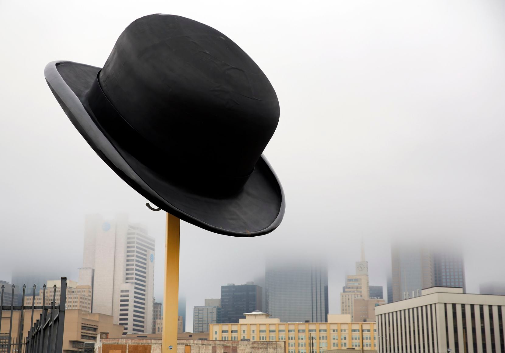 Look for the 10-foot-tall, 20-foot-wide, 2-ton bowler hat created by artist Keith Turman in...