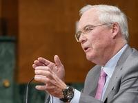 Kroger CEO William Rodney McMullen speaks during a Senate Judiciary Subcommittee on...