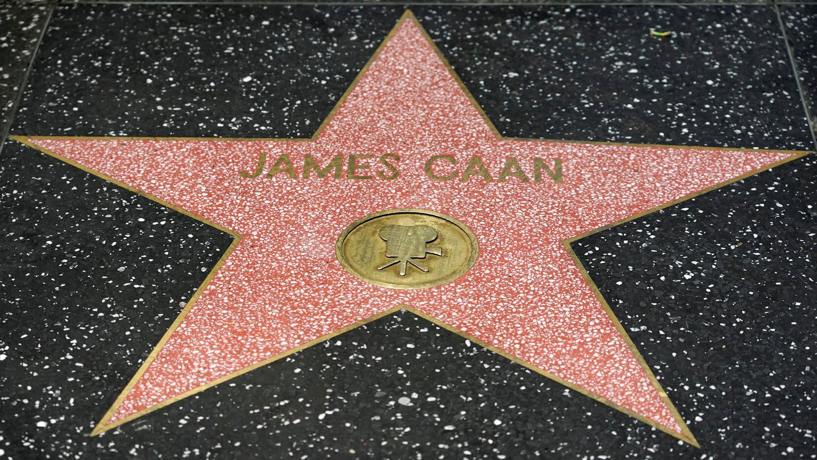 The Hollywood Walk of Fame star of the late actor James Caan is pictured, Thursday, July 7,...