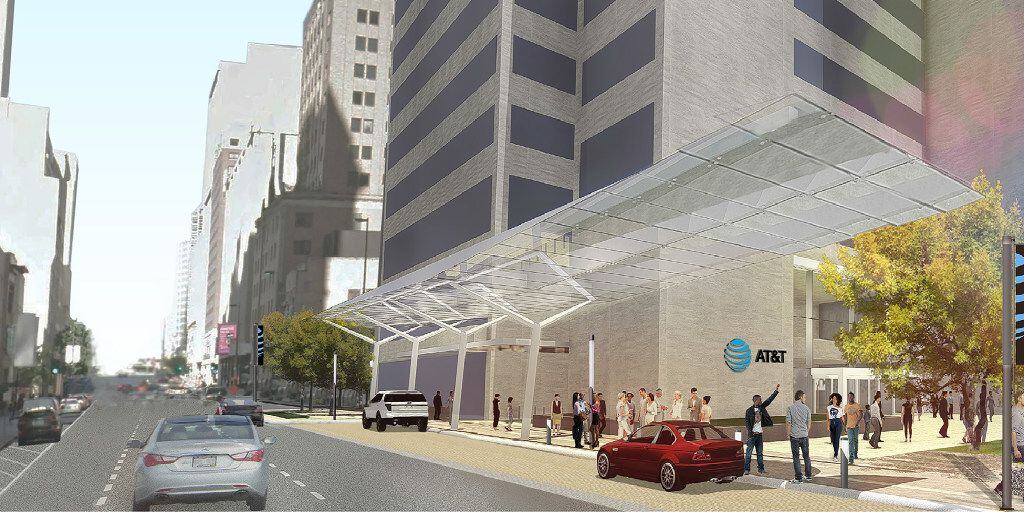 The new-look Commerce Street, per AT&T's request