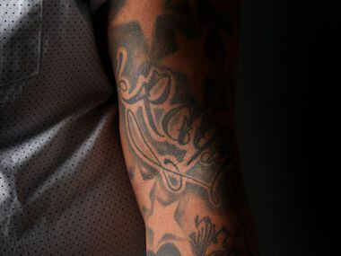 One of Trenton Johnson's arms features a tattoo of his goddaughter's name Ray, short for...