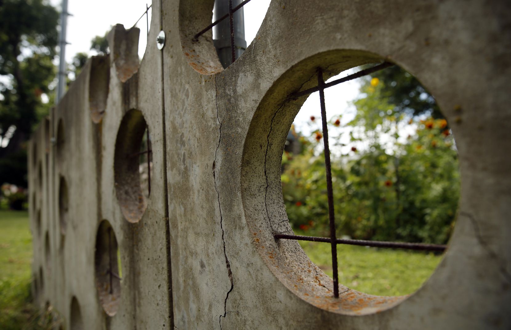 Blind Alley art project owner Cam Schoepp repurposed a concrete wall from a 30-year-old art...