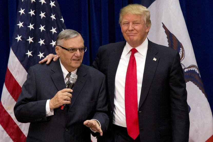 El ex sheriff del condado Maricopa de Arizona Joe Arpaio apoyó en la campaña electoral al...