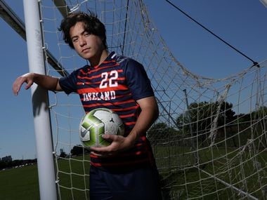 Brennan Bezdek poses for a photograph at Frisco Wakeland High School in Frisco, TX, on May 6, 2021.