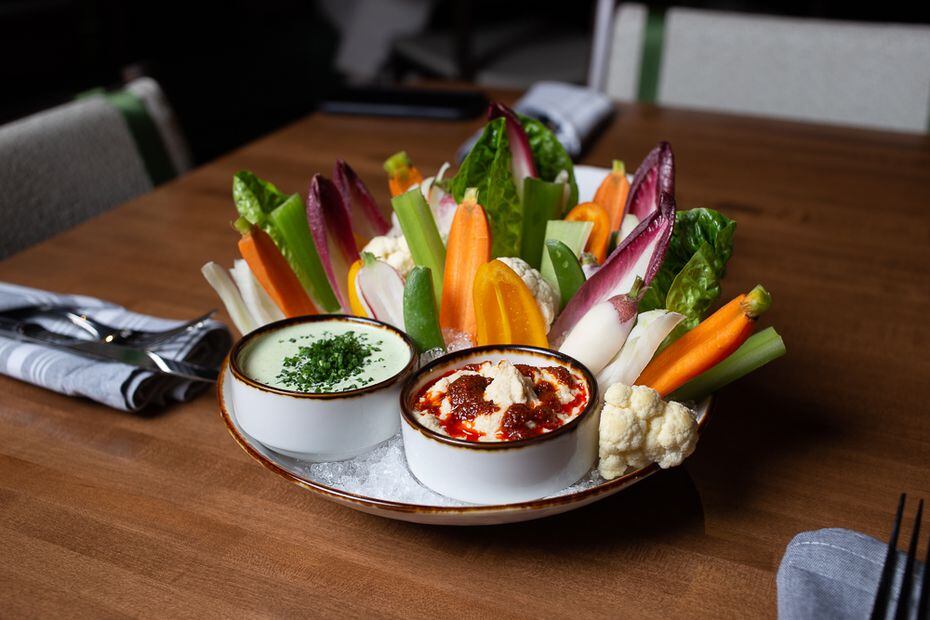 For a light start to lunch, brunch or dinner, the crudite is pretty. And pretty healthy. 