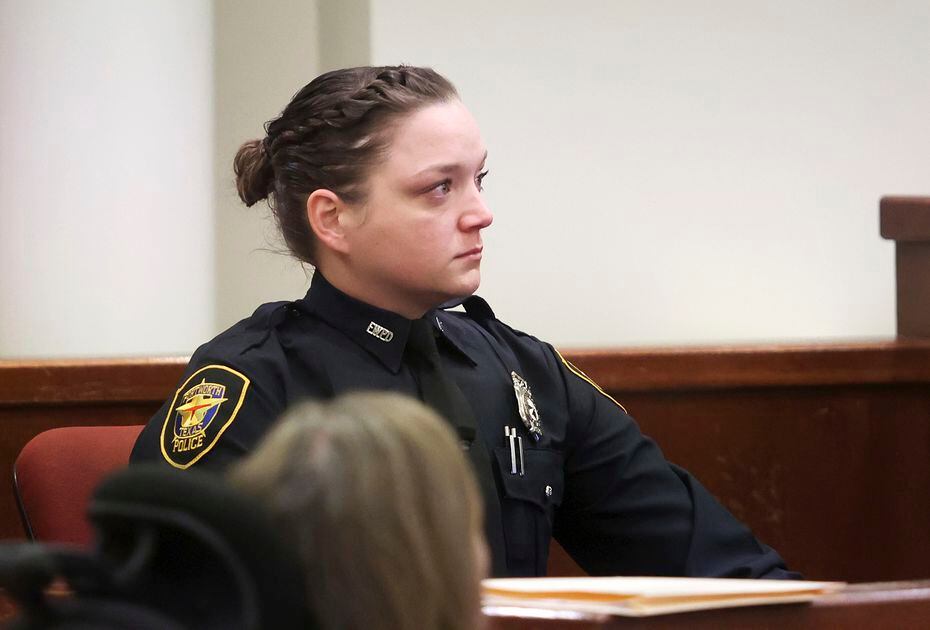Fort Worth police Officer Carol Darch testified Tuesday during the second day of Aaron...