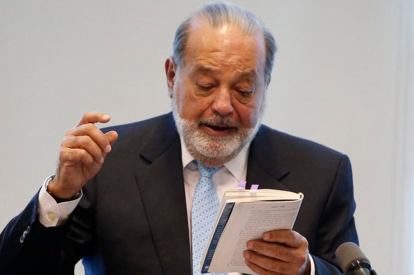 El empresario y magnate mexicano Carlos Slim realizó una conferencia de prensa. /AP
