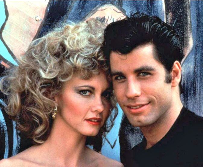  John Travolta and Olivia Newton-John star in the 1978 film "Grease." 