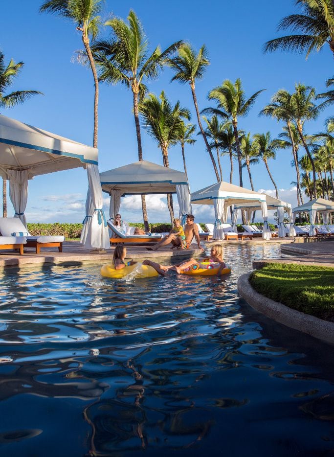 The lazy river at the Grand Wailea resort in Maui, Hawaii