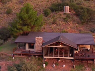 Fox Canyon Ranch includes a hunting lodge.