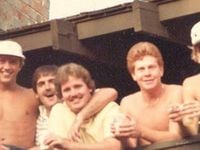 Undated photo of (from left to right) Greg Schipper, Mark Cuban, Dave O'Brien, Mark Wisely,...