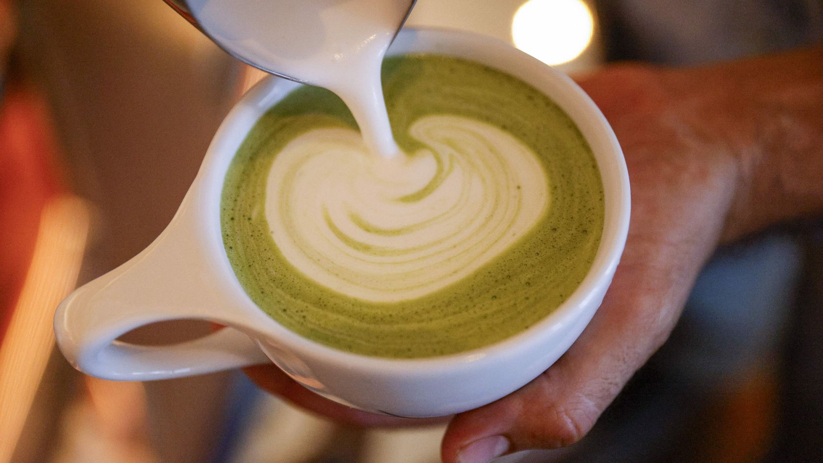 Matcha lattes are on the menu at The Meteor, a new coffee shop, lunch spot and wine bar in...