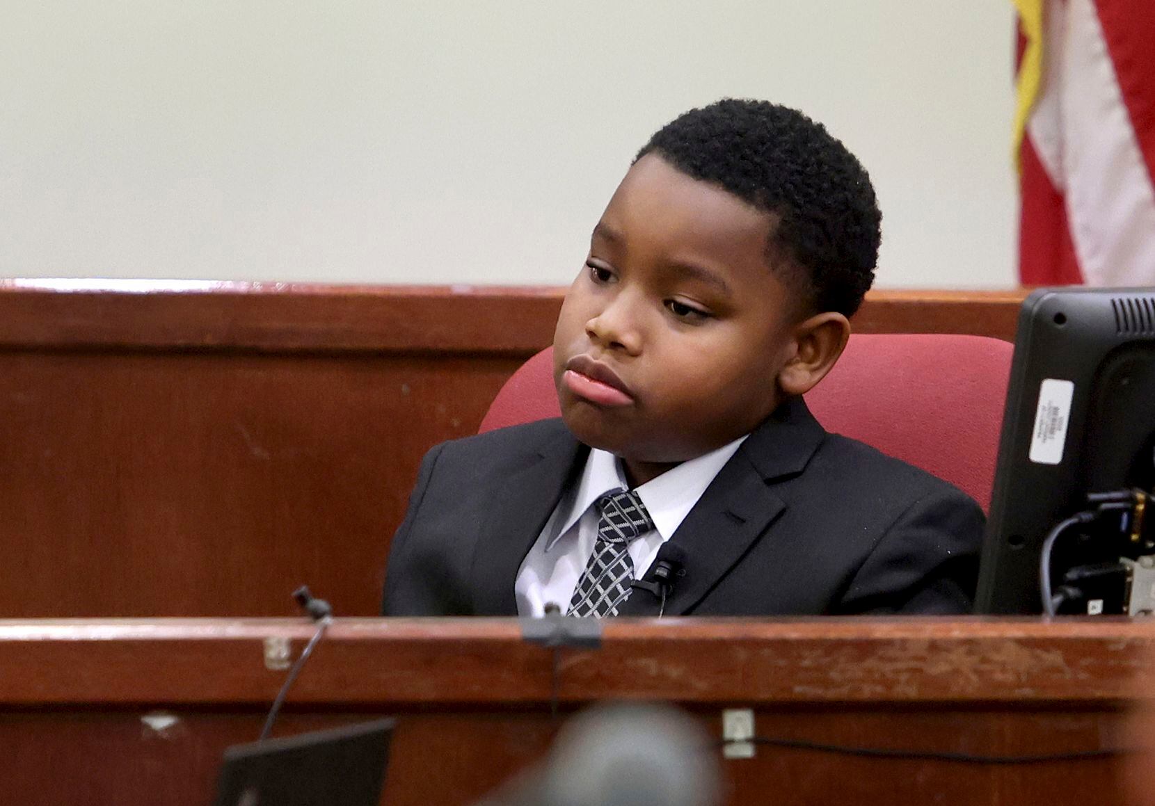 Zion Carr, 11, testifies during the murder trial of former Fort Worth Police Officer Aaron...