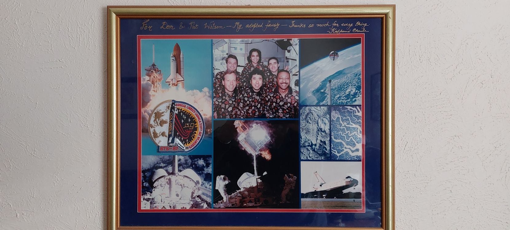 Kalpana Chawla gave this plaque to her teacher and mentor, Don Wilson. The inscription in...