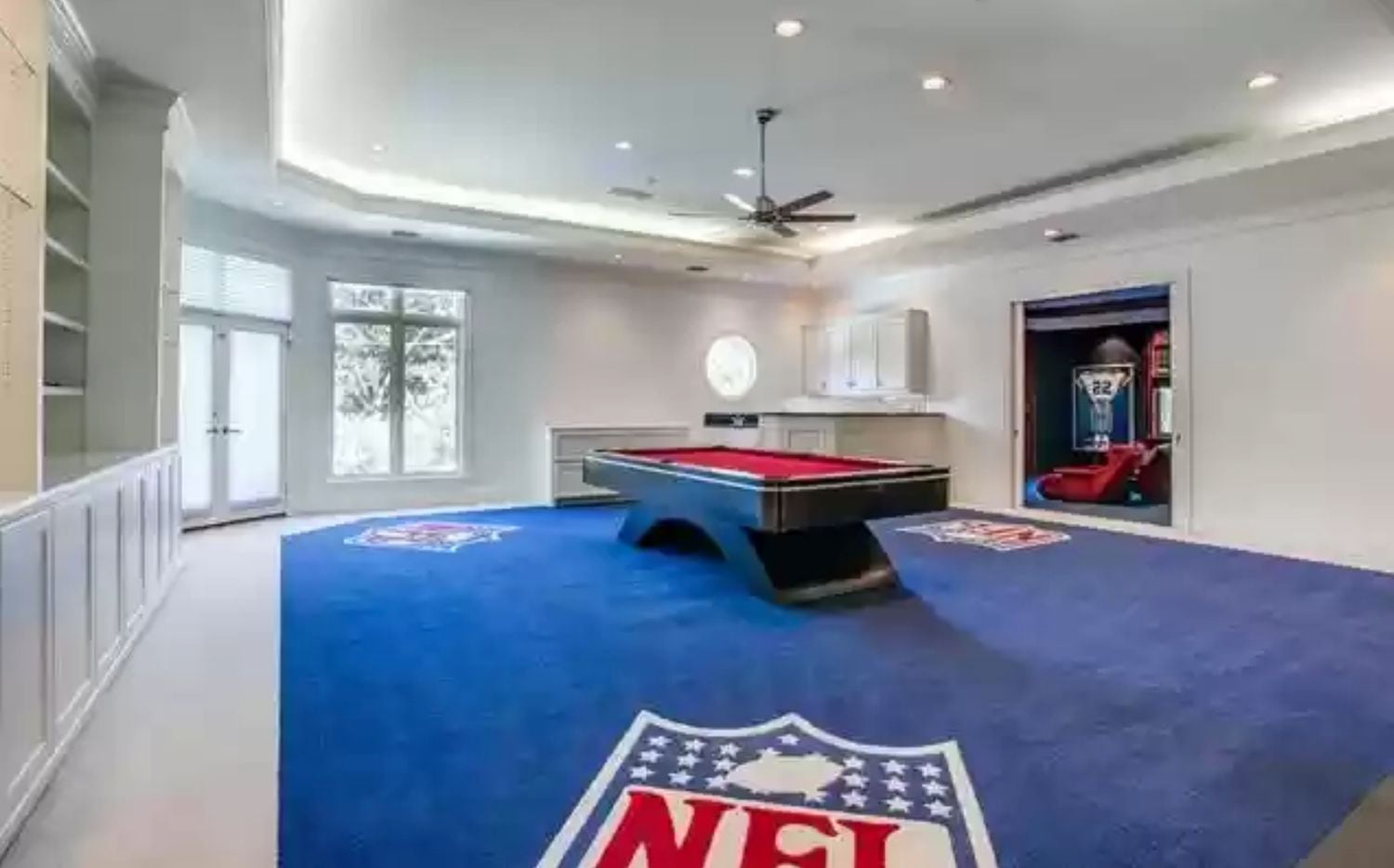 The game room in the just sold Addison mansion.
