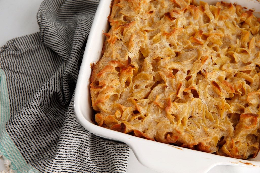 This simple noodle kugel recipe is easy to adapt for breakfast or dessert