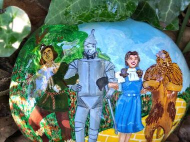 Andrea Bracken painted this rock with an image of characters from The Wizard of Oz. Bracken,...