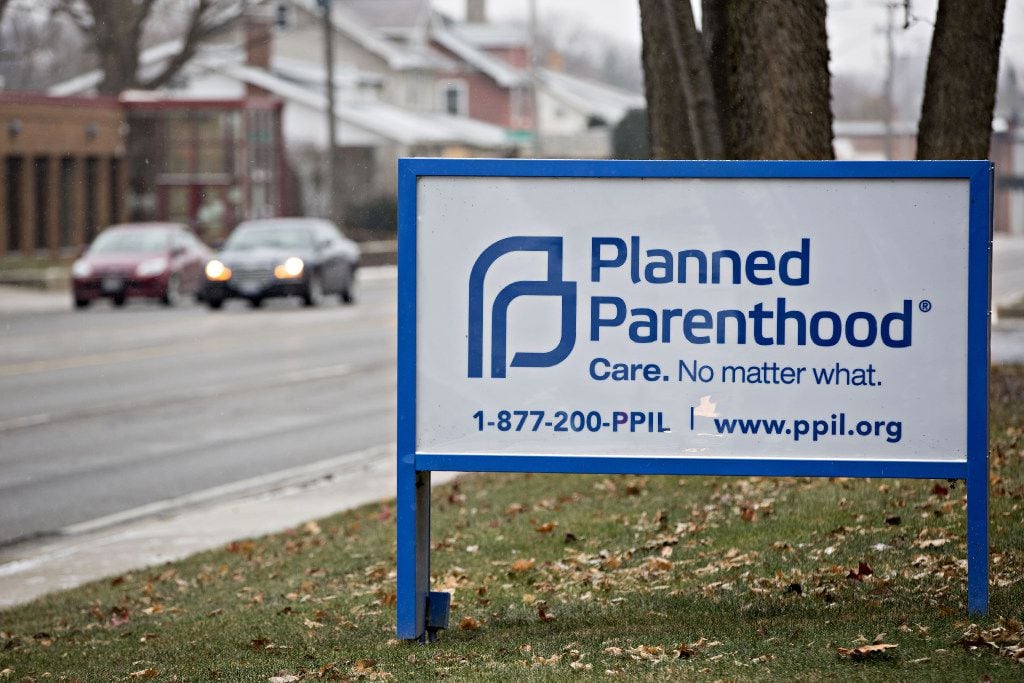 Signage is displayed outside a Planned Parenthood office in Peoria, Illinois, U.S., on...