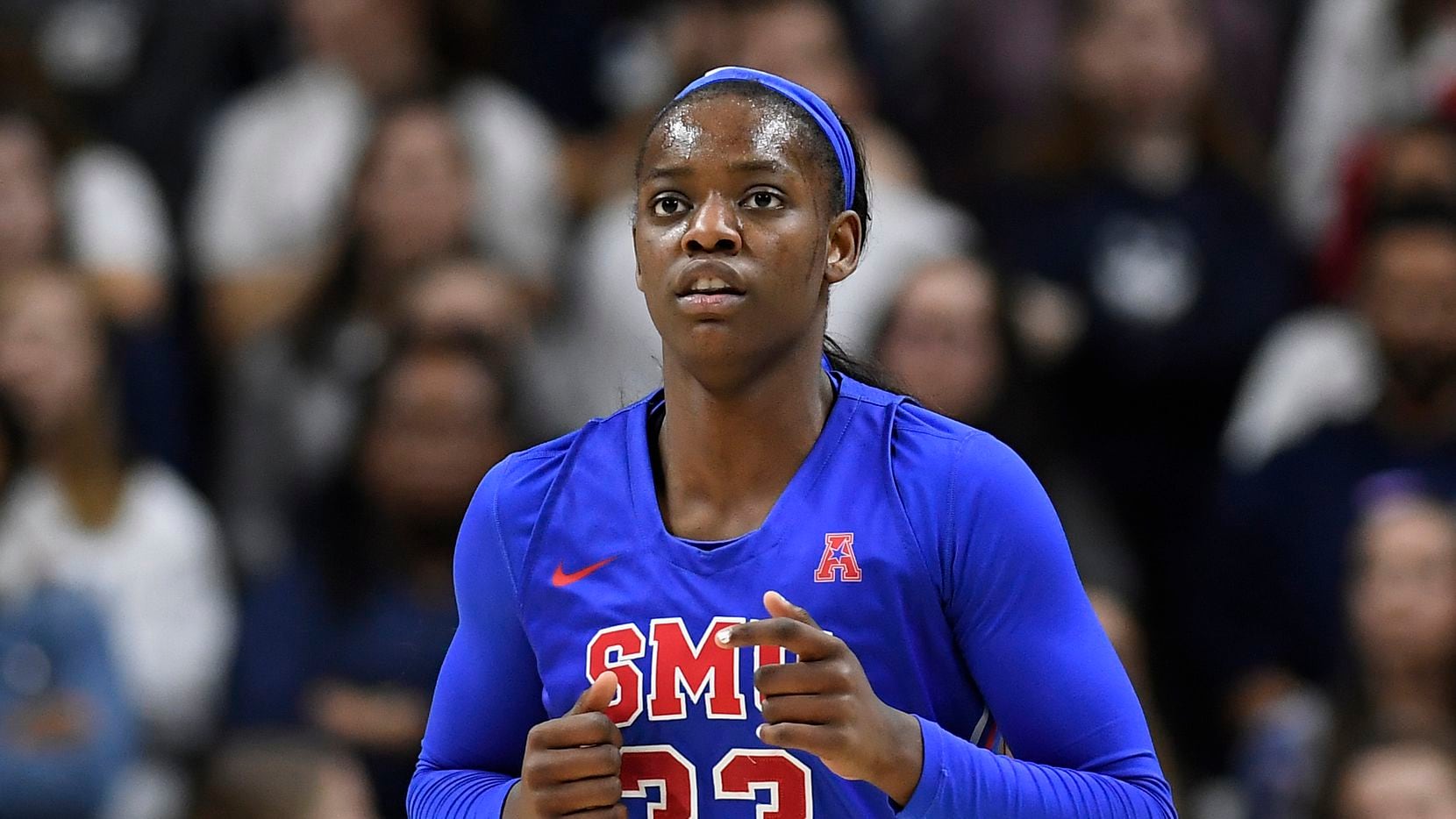 SMU's Johnasia Cash during an NCAA college basketball game, Thursday, Jan. 24, 2019, in...