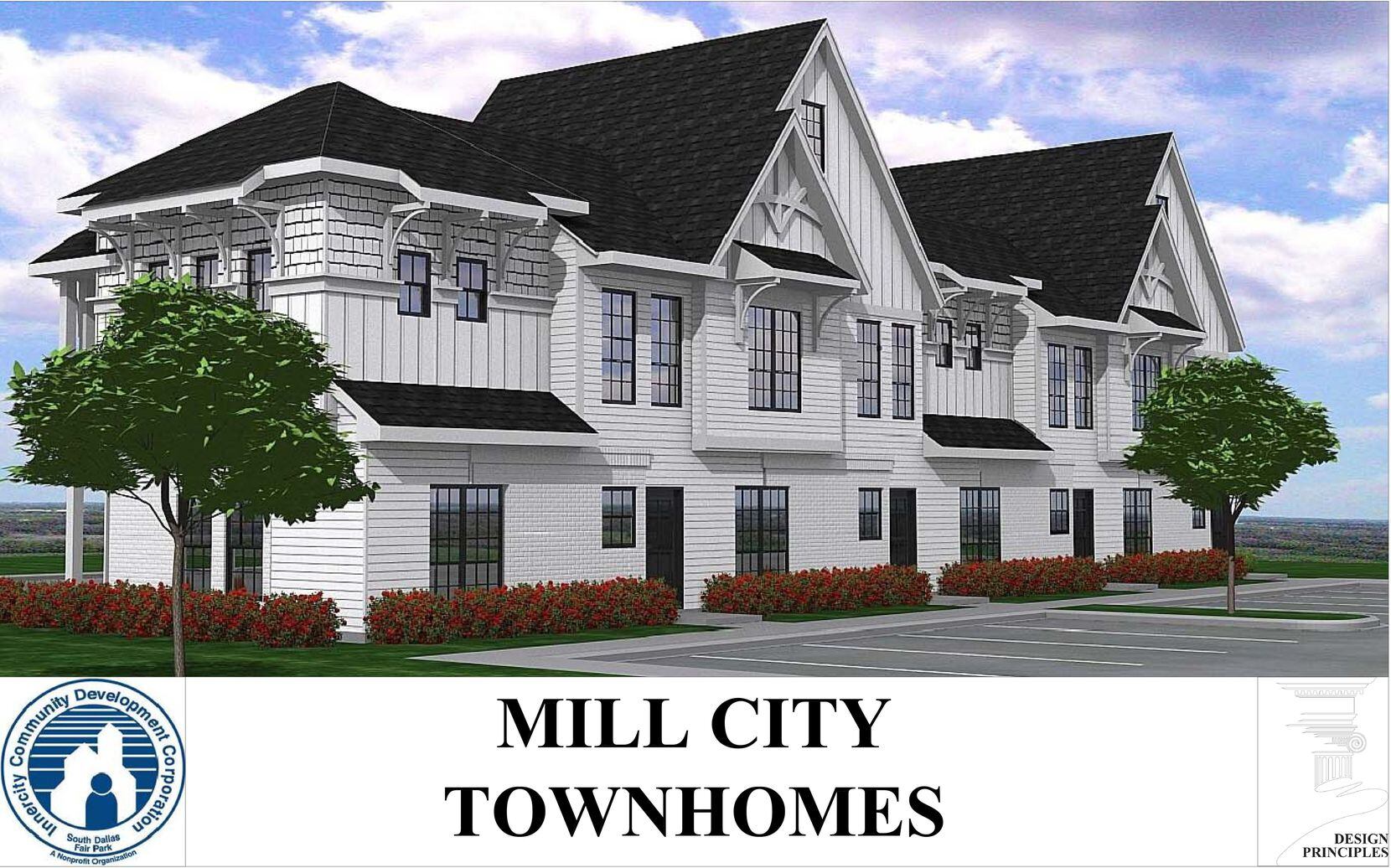 Rendering of the Mill City townhomes that will be built by the Innercity Community...