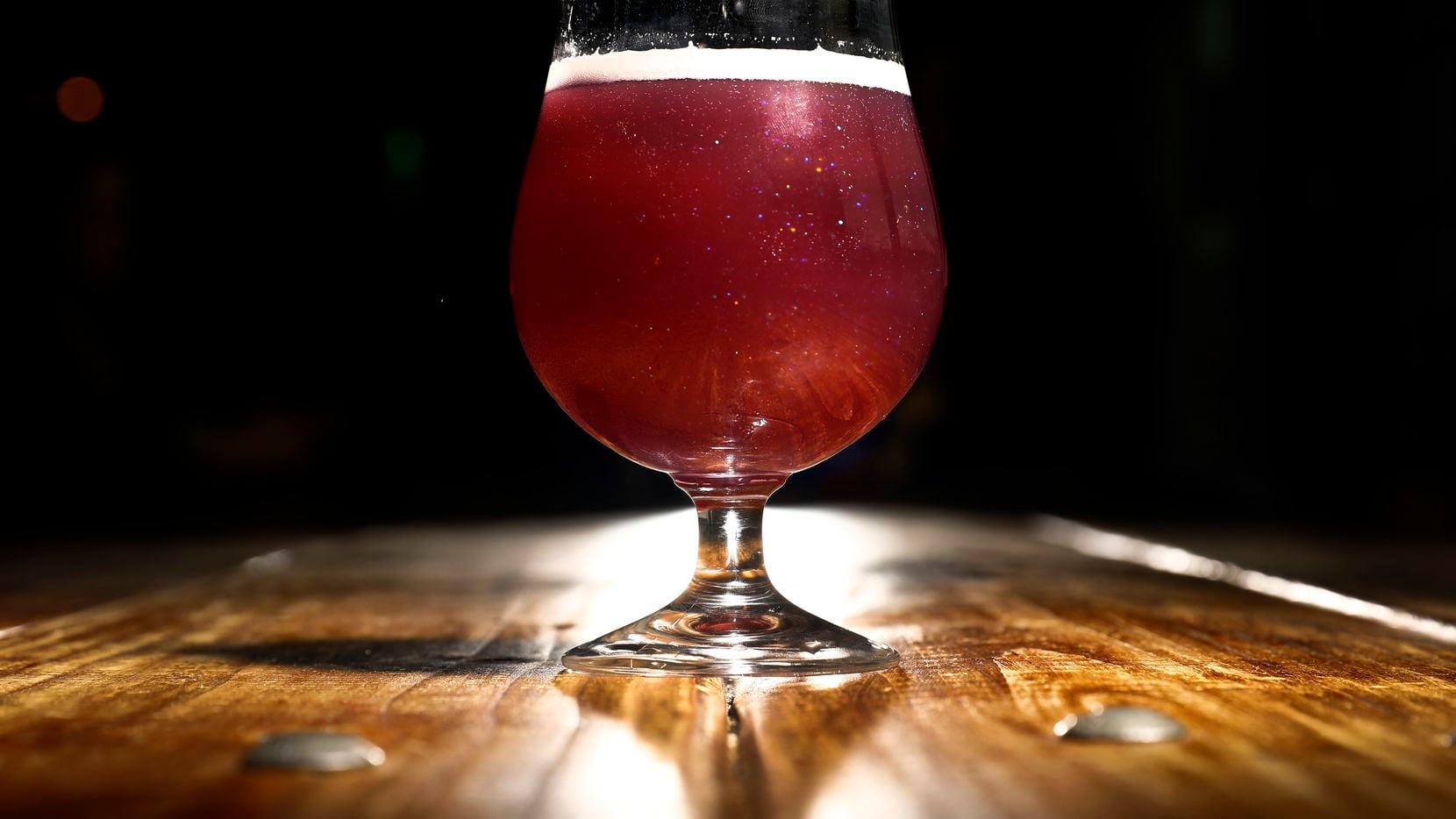 Peep This Collab beer was a purple-glitter sour ale brewed with Peeps candy from The...