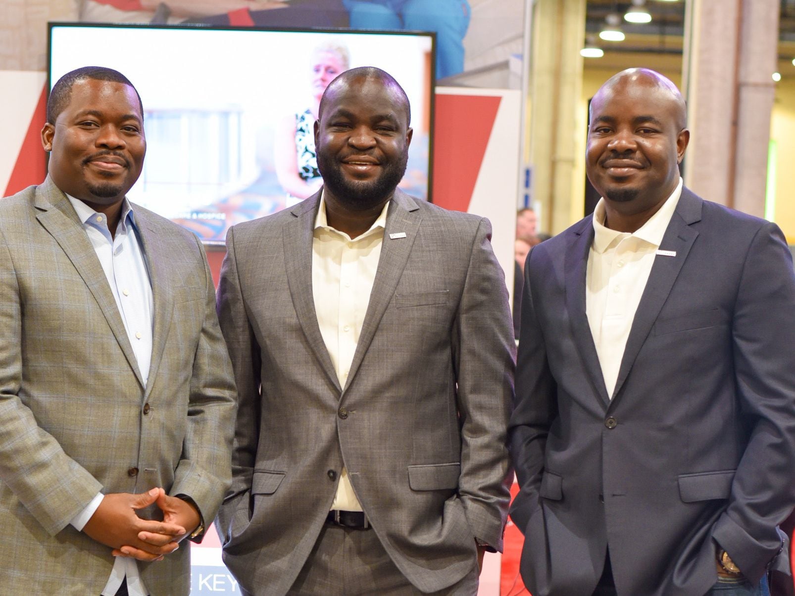 Axxess Technology is run by John Olajide (center) and his minority partners Andrew Olowu (left) and Ron Olajide.