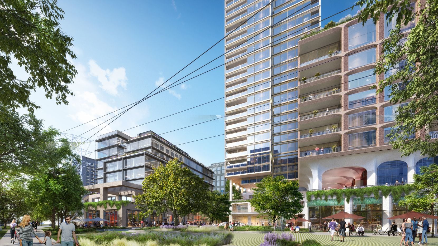 The high-rise mixed-use development on Dallas' Knox Street will include retail, office and...