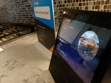 The Echo Show at an Amazon Experience Centers model home built by Lennar in Dallas, Texas on...
