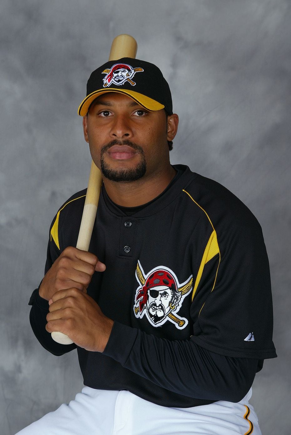 FILE - Ruben Mateo of the Pirates poses for a portrait during photo day at the team's spring...