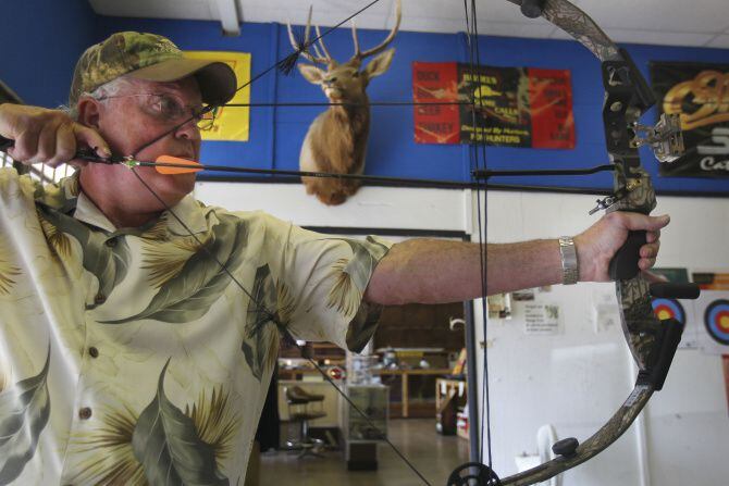 Outdoor Pro Shop in Garland is seeing people coming in more this week as bow season for deer...