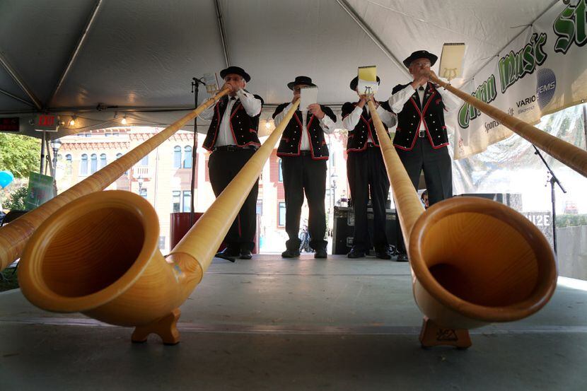 The Swiss Longhorns perform at a previous year's Southlake Oktoberfest.  