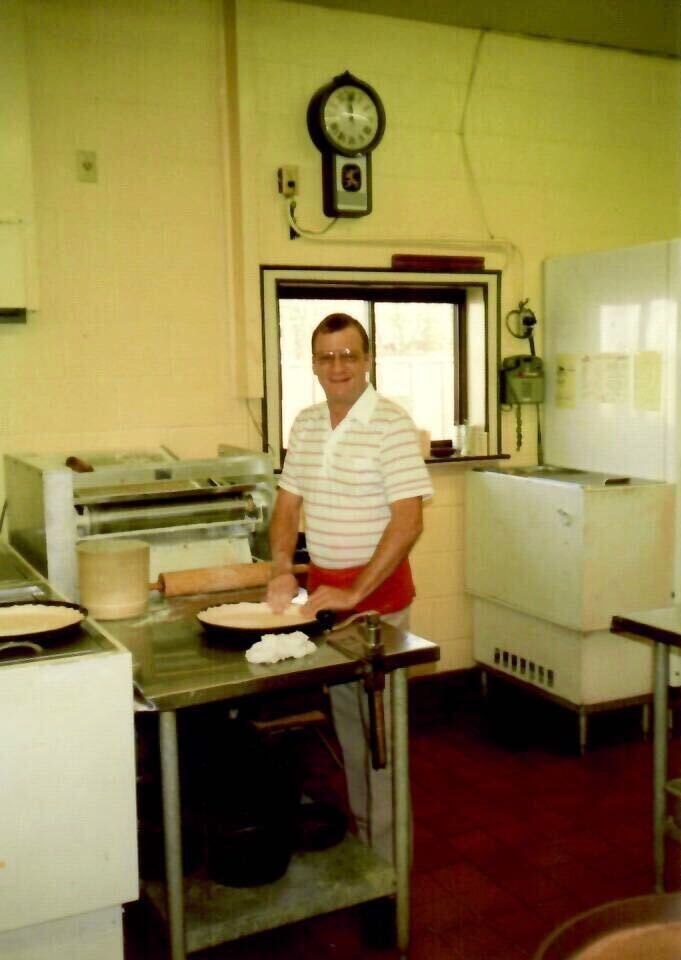 Bob Rotenberry at Pizza Getti's restaurant in the 1980s.