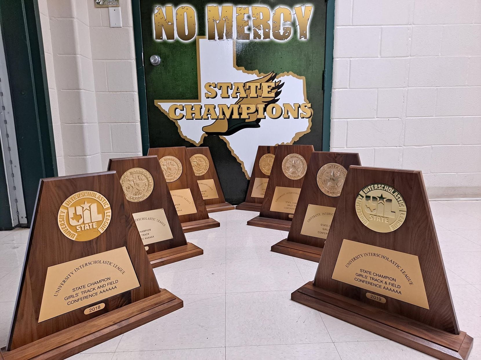 DeSoto's girls track and field team has won eight team state championships, all from 2007 to 2019. (Courtesy/June Villers)