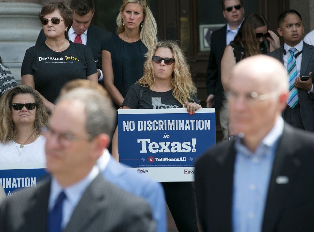 Texas business and tourism officials helped hold off a bathroom bill in Austin, and some companies are gearing up for a bigger role in primary elections.This 