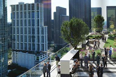The Bank of America Tower at Parkside will have outdoor terraces on the upper floors...