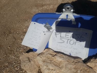 VanHecke left rescuers a note explaining where she was. (Arizona Department of Public Safety)