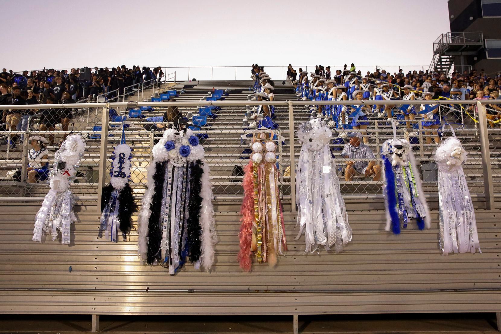 Mums left by North Forney students during a District 10-6A homecoming football game against...