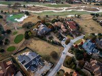 An aerial photo of the Vaquero neighborhood and surrounding golf course in Westlake, Texas....