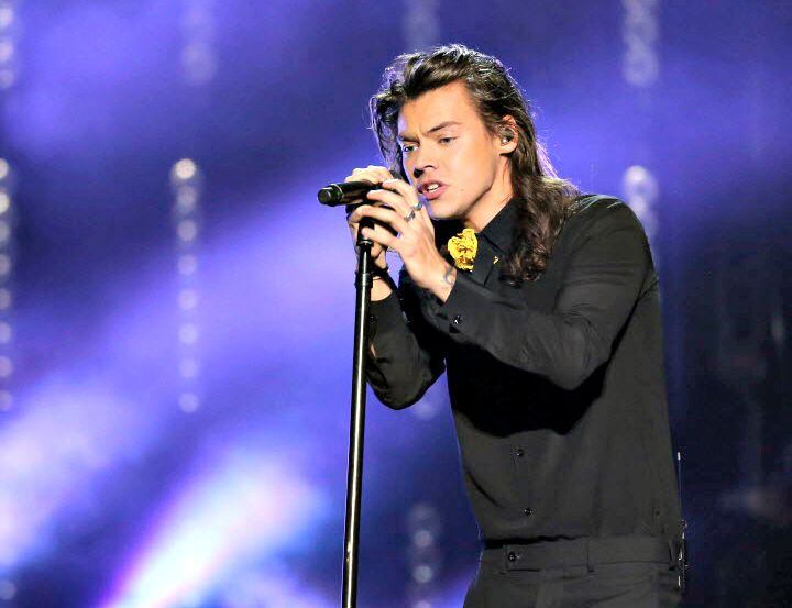 In this Nov. 22, 2015, file photo, Harry Styles of One Direction performs at the American...