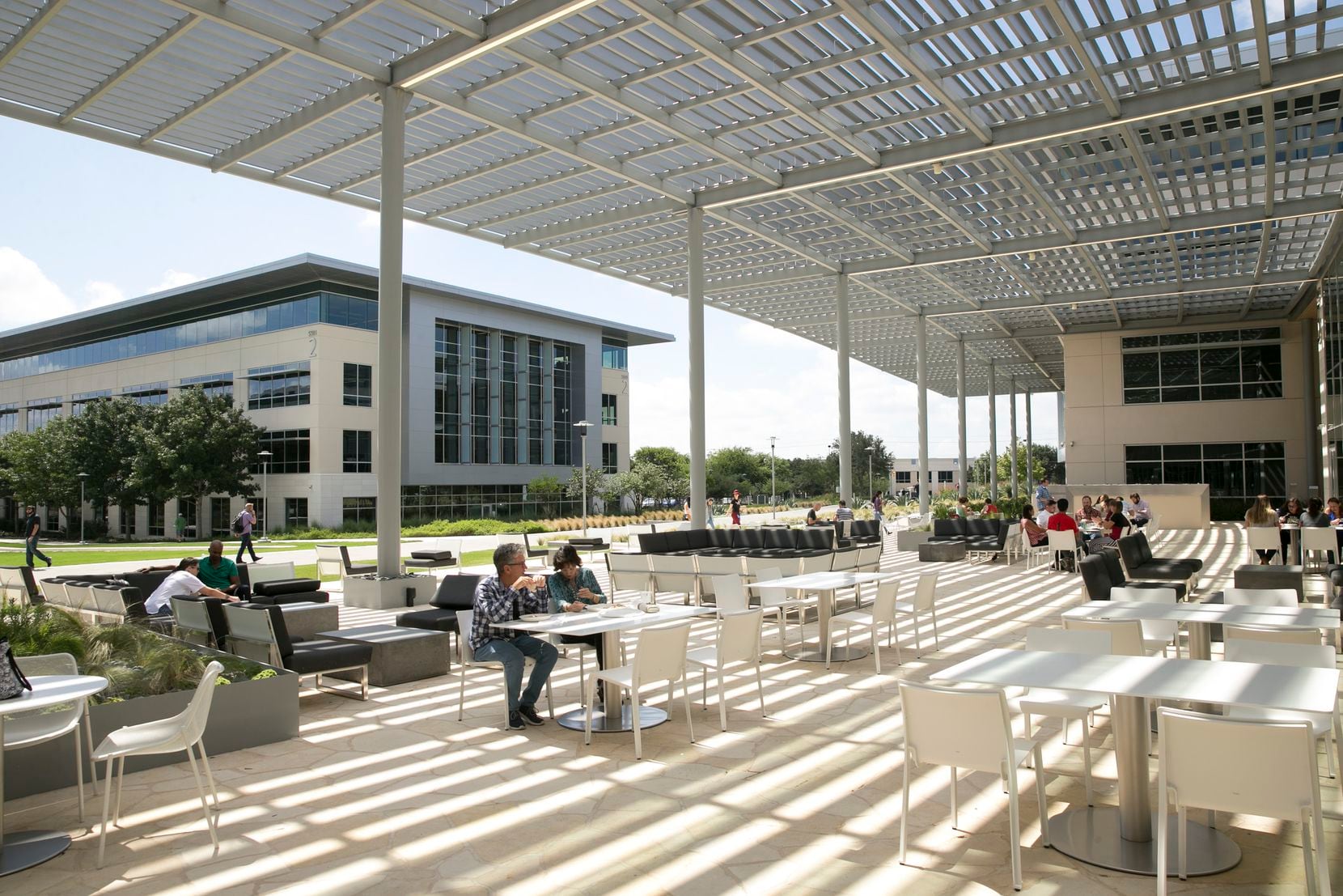 The cafeteria at the Apple campus on West Parmer Lane. Austin is Apple’s largest hub outside...