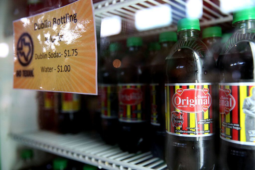 Dublin Original soda by Dublin Bottling Works for sale inside the GO TEXAN Pavilion at the...