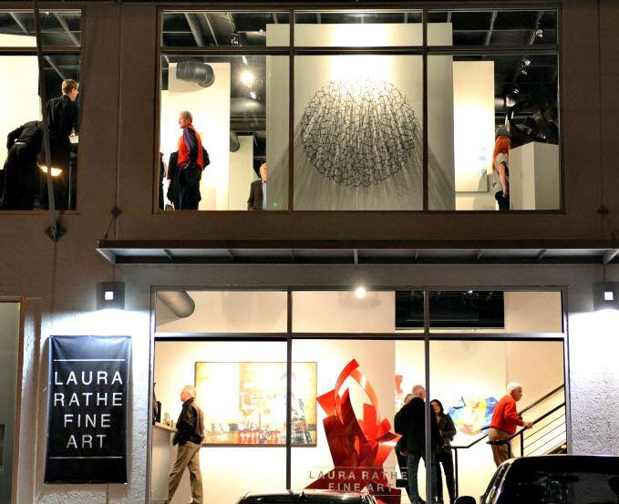 Laura Rathe Fine Art gallery on Dragon Street in the Dallas Design District. 