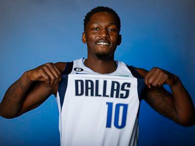Dallas Mavericks’ Dorian Finney-Smith is photographed during the media day at American...