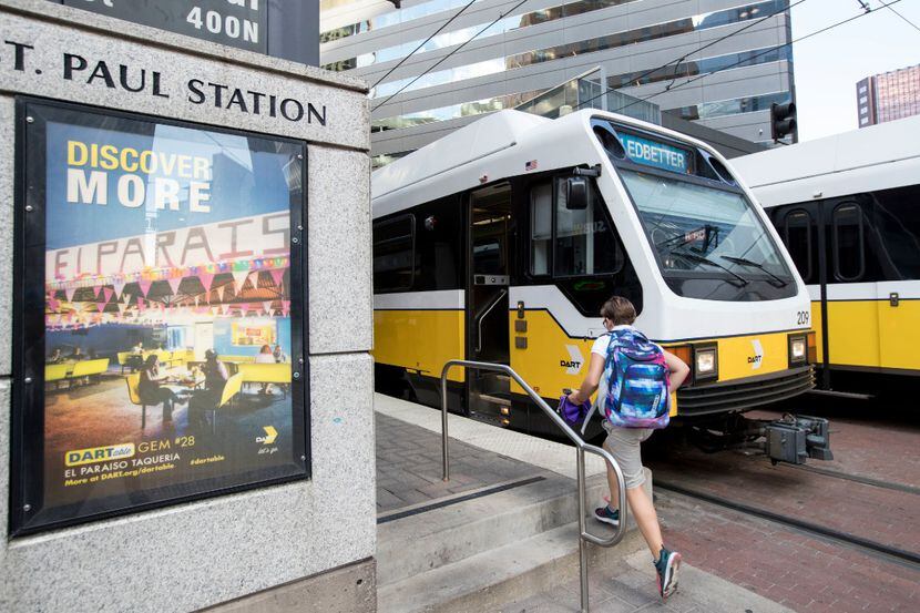 A teen recently rushed to board a DART Blue Line train headed toward Ledbetter at the St....