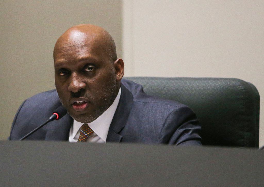 Dallas City Manager T.C. Broadnax speaks during a June 12 City Council meeting. He is...