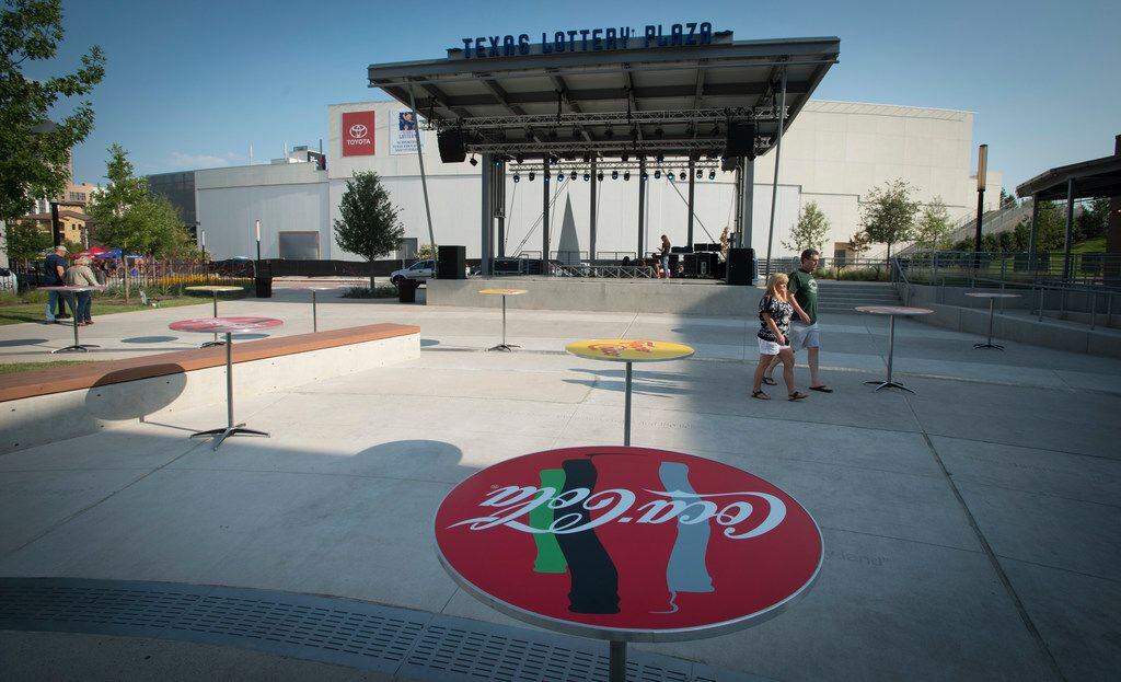 Texas Lottery Plaza, part of Big Beat Dallas, a music venue at the Toyota Music Factory in Las Colinas is now closed.