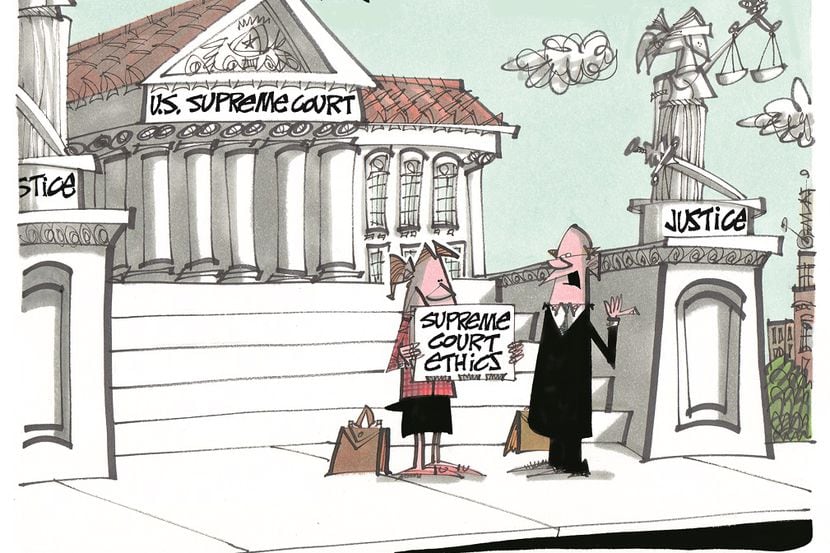 judicial review political cartoon