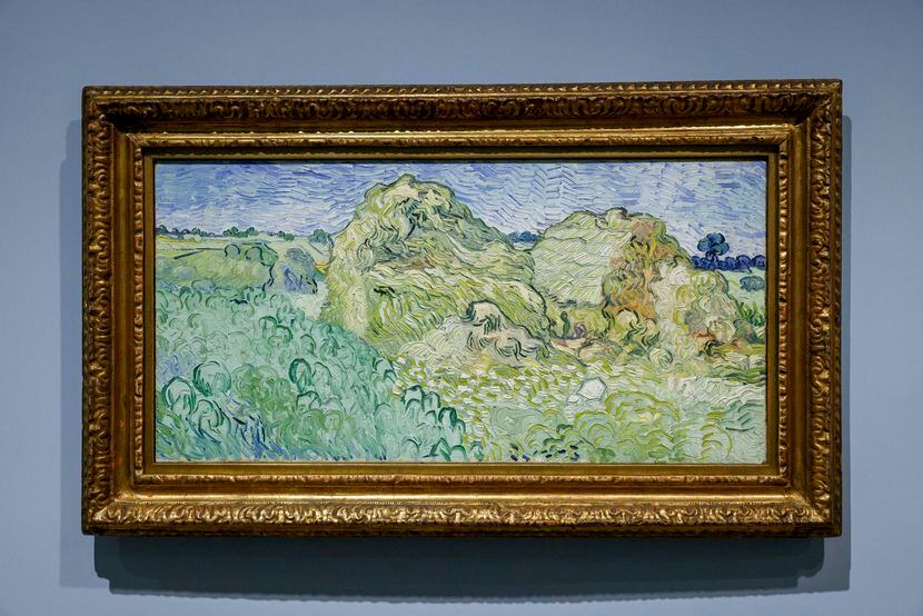 “Field with Wheat Stacks” by Vincent Van Gogh captures the landscape in the Chaîne des...