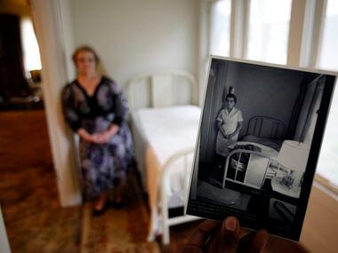 In the foreground is a photo of Pat Hall's grandmother, Gladys Johnson, taken by LIFE...
